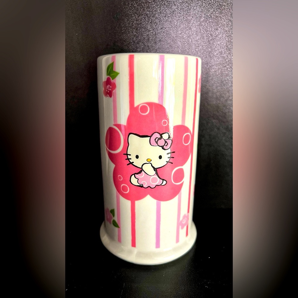 Rare New Hello Kitty Sanrio Japan Cutlery Holder Plum Flowers with Box